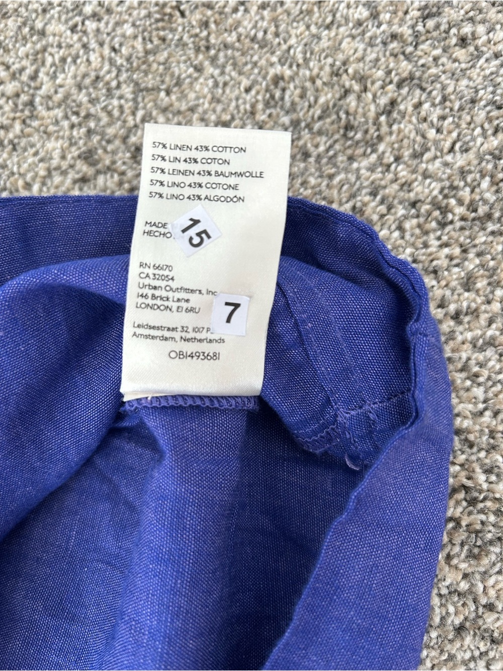 Anthropologie Linen Blend Boxy Crop Collared Shirt - Picture 10 of 10